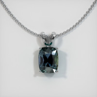 2.26 Ct. Sapphire Pendant, 14K White Gold 1